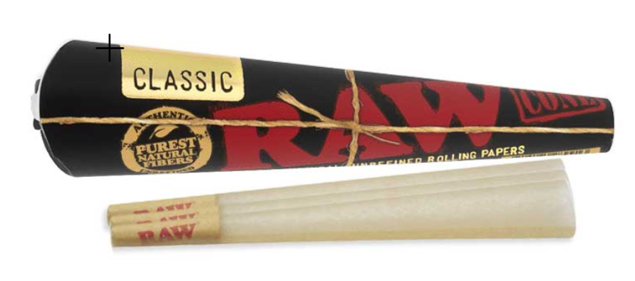 Photograph of product: RAW Black | Pre-Rolled Cones - King Size 3pk