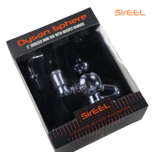 Photograph of product: 082 - 5" Dyson Sphere Iridized Ball Rig Bong with Banger, - Retail