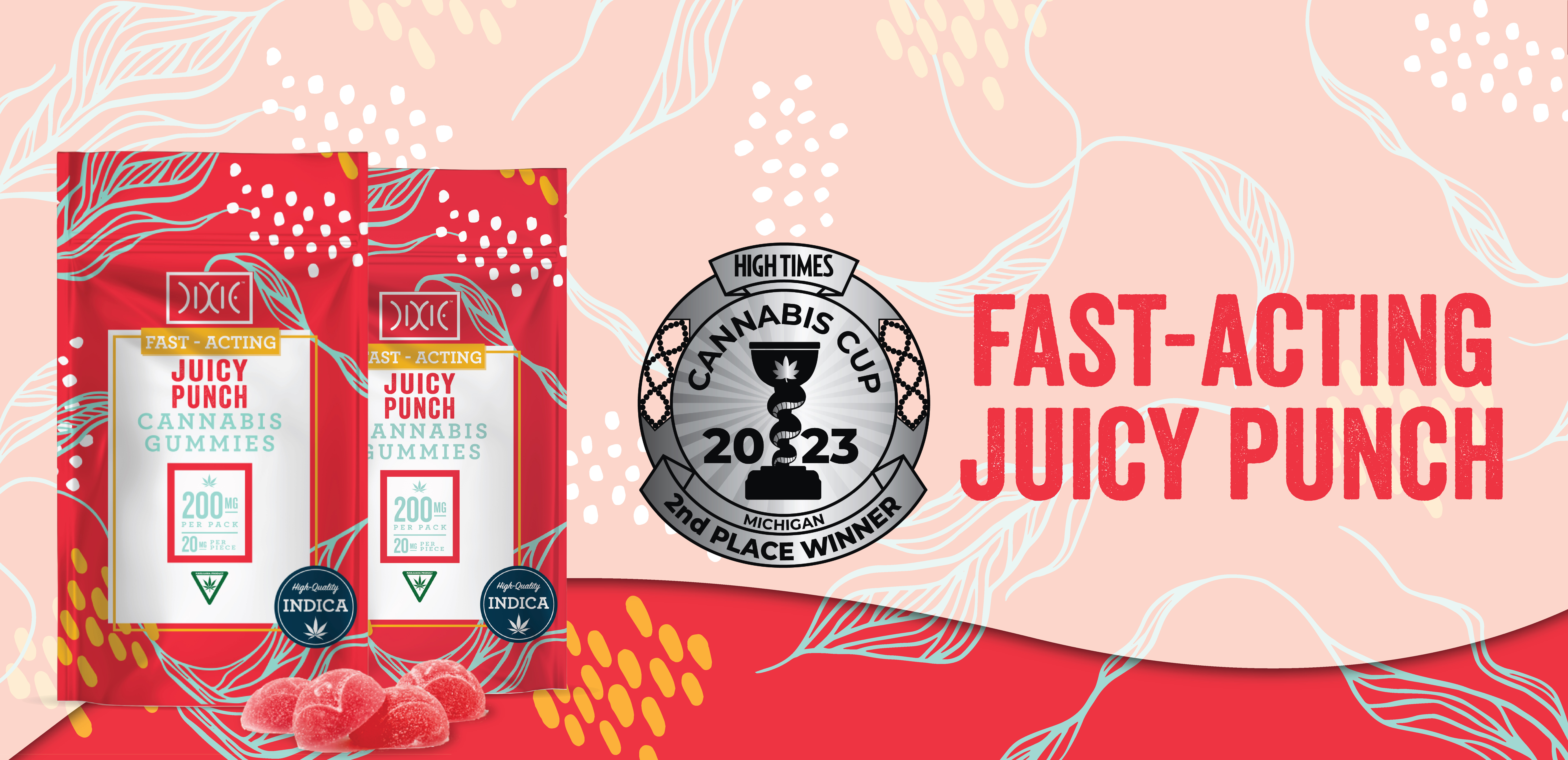 Photograph of product: Dixie Fast Acting Juicy Punch 200mg