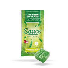 Photograph of product: SOUR GREEN APPLE 100MG 2PACK GUMMIES
