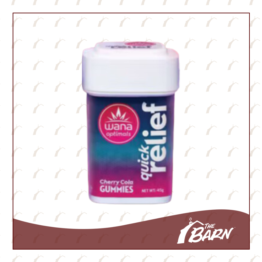 Photograph of product: Wana Optimals - Quick-Relief Cherry Cola Gummies - 50mg 10pk - REC