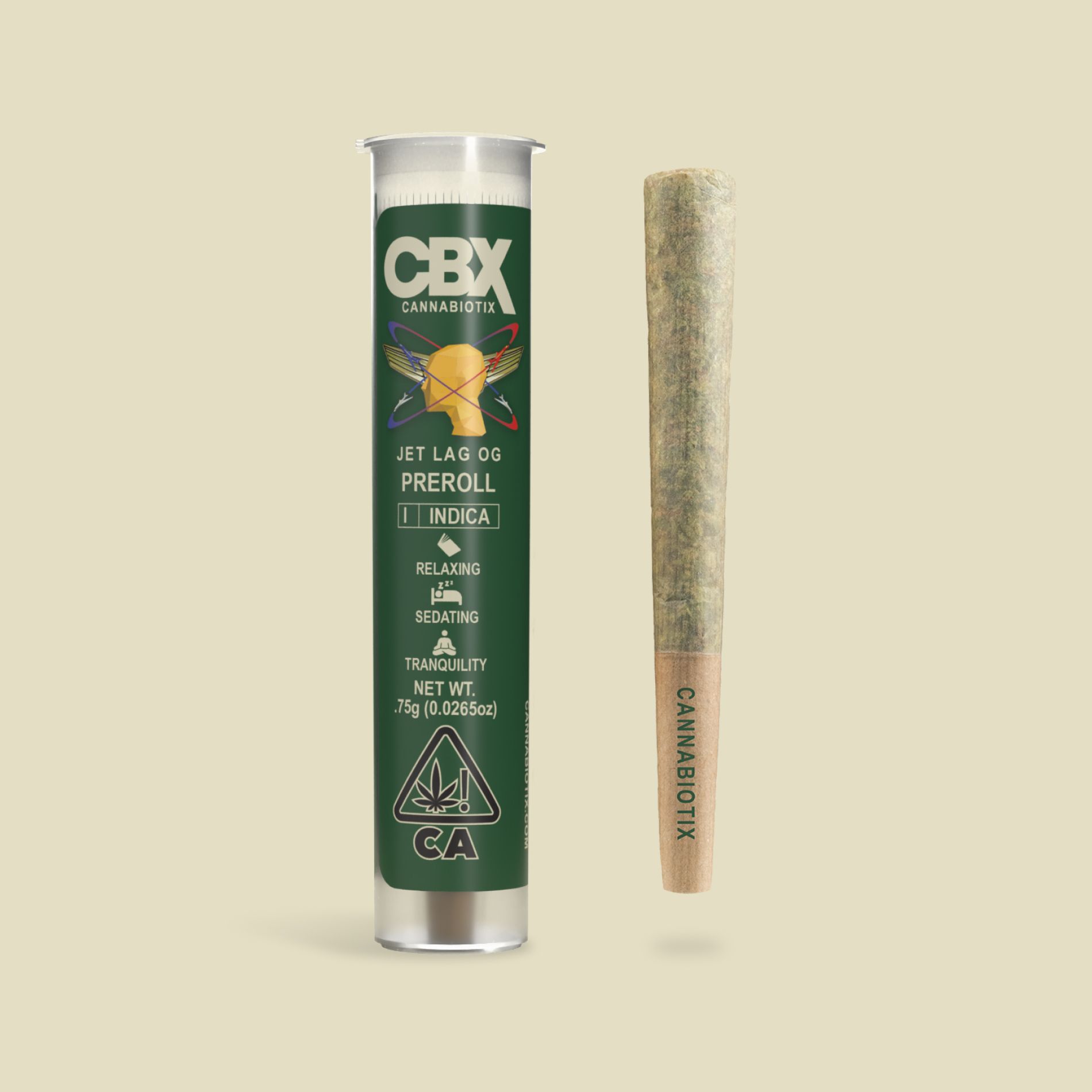 Photograph of product: CBX | Pre-Roll 0.75g | I | Jet Lag OG