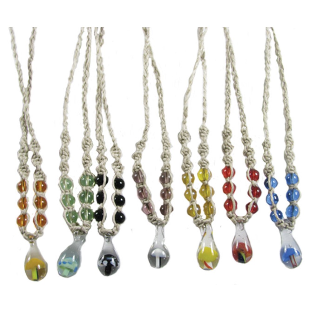 Photograph of product: Small Glass Mushroom Necklace