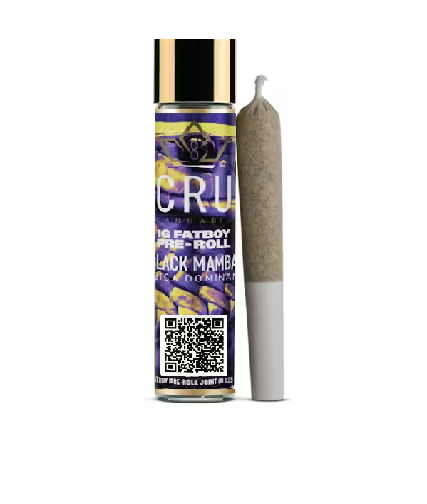 Photograph of product: CRU Oui'd Black Mamba Fatboy Infused Preroll 1g