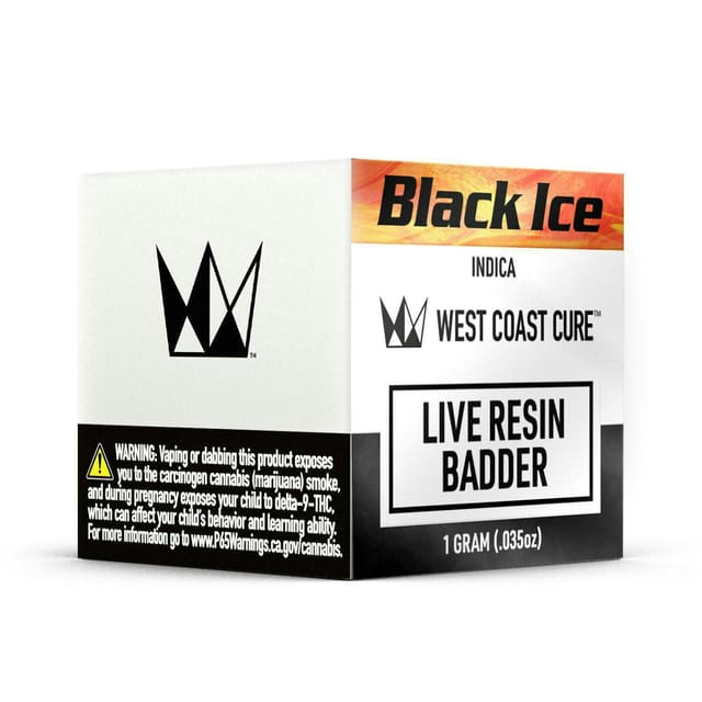 Photograph of product: Black Ice (I) 1g Live Resin Badder - Retail