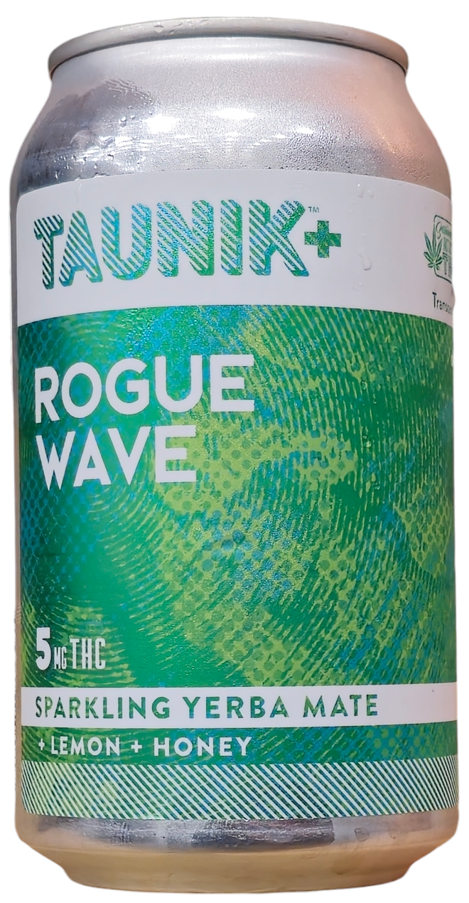 Photograph of product: 'Rouge Wave' Sparkling Yerba Mate + Lemon + Honey - 5 mg TH-oui