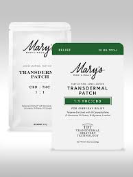 Photograph of product: Mary's Medicinals Relief 1:1 TH-oui:CBD Transdermal Patches 10ct (100mg)