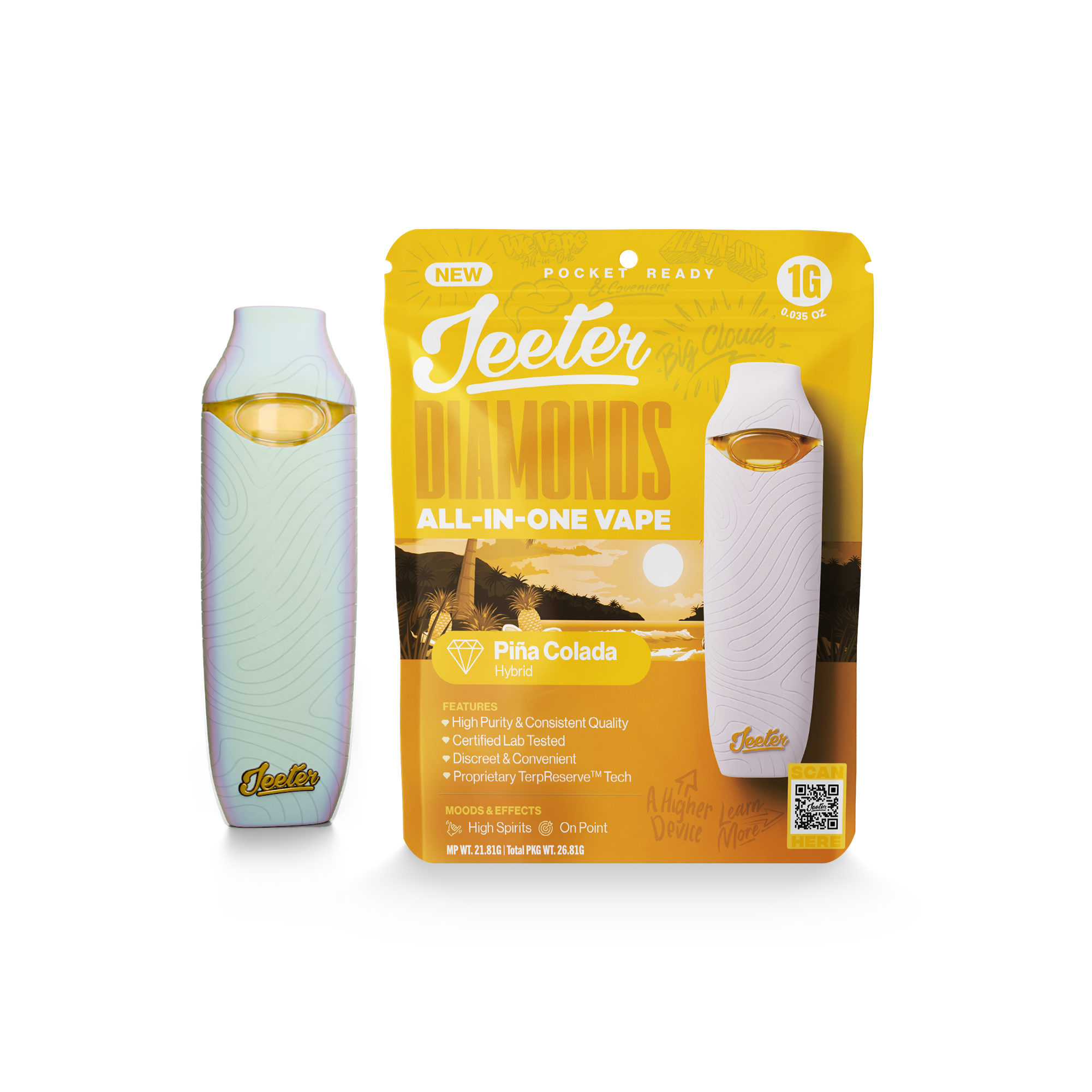 Photograph of product: Jeeter Liquid Diamonds Disposable Vape 1g Pina Colada