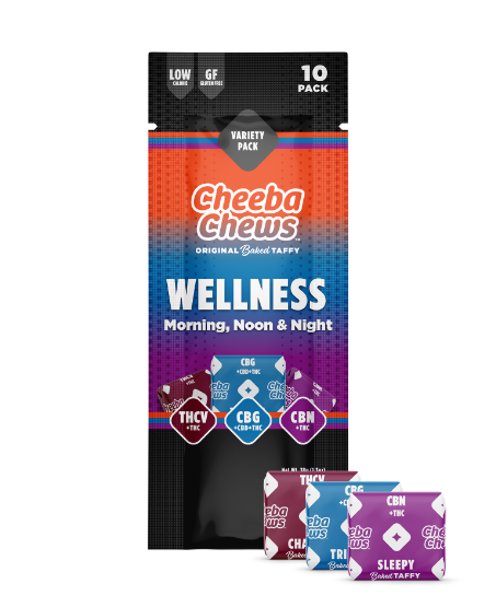 Photograph of product: Cheeba Chew - Wellness Variety Pack (S/H/I) 100mg
