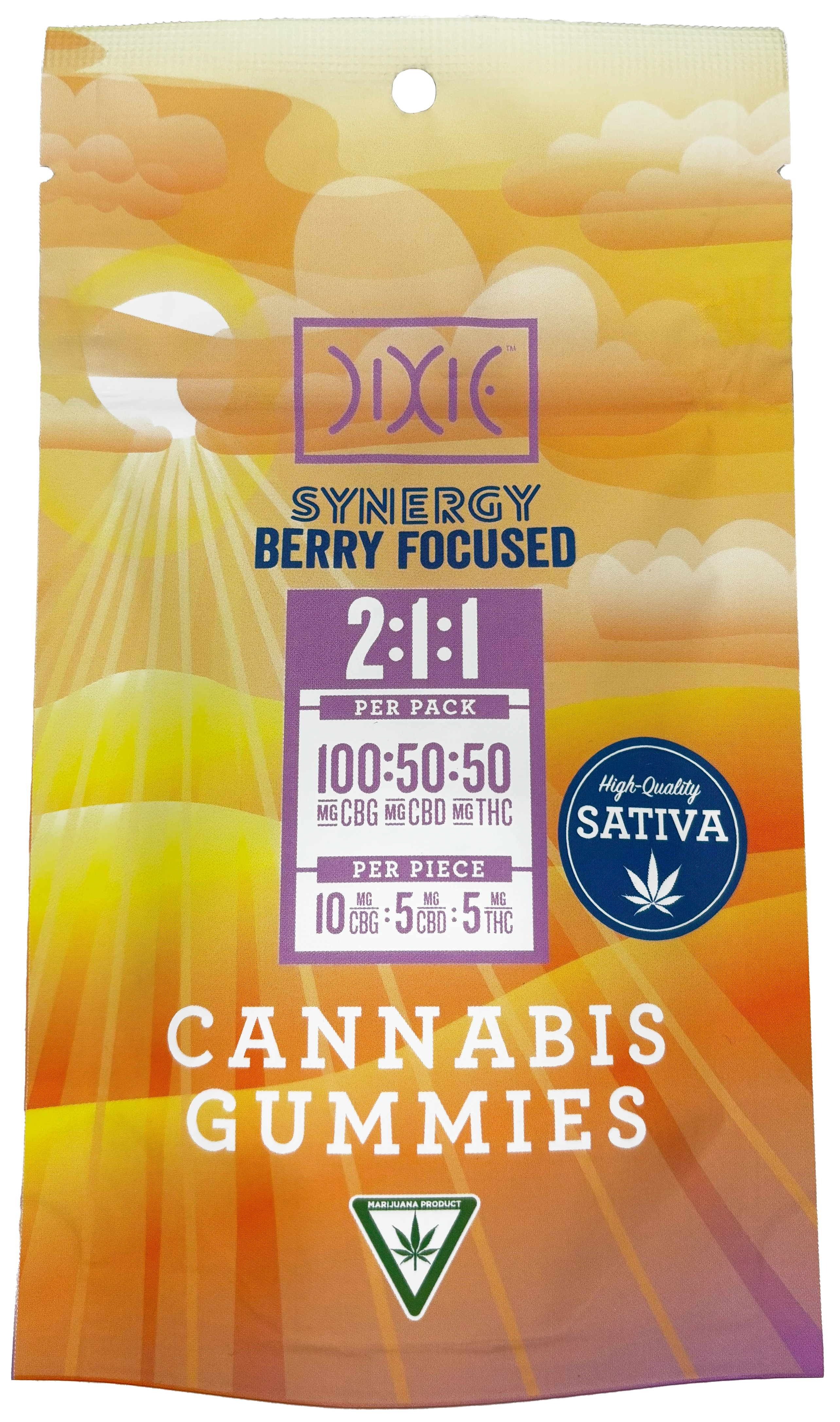 Photograph of product: Dixie | Synergy Berry Focused | Gummy Edible | 100mg CBG/50mg CBD/50mg TH-oui