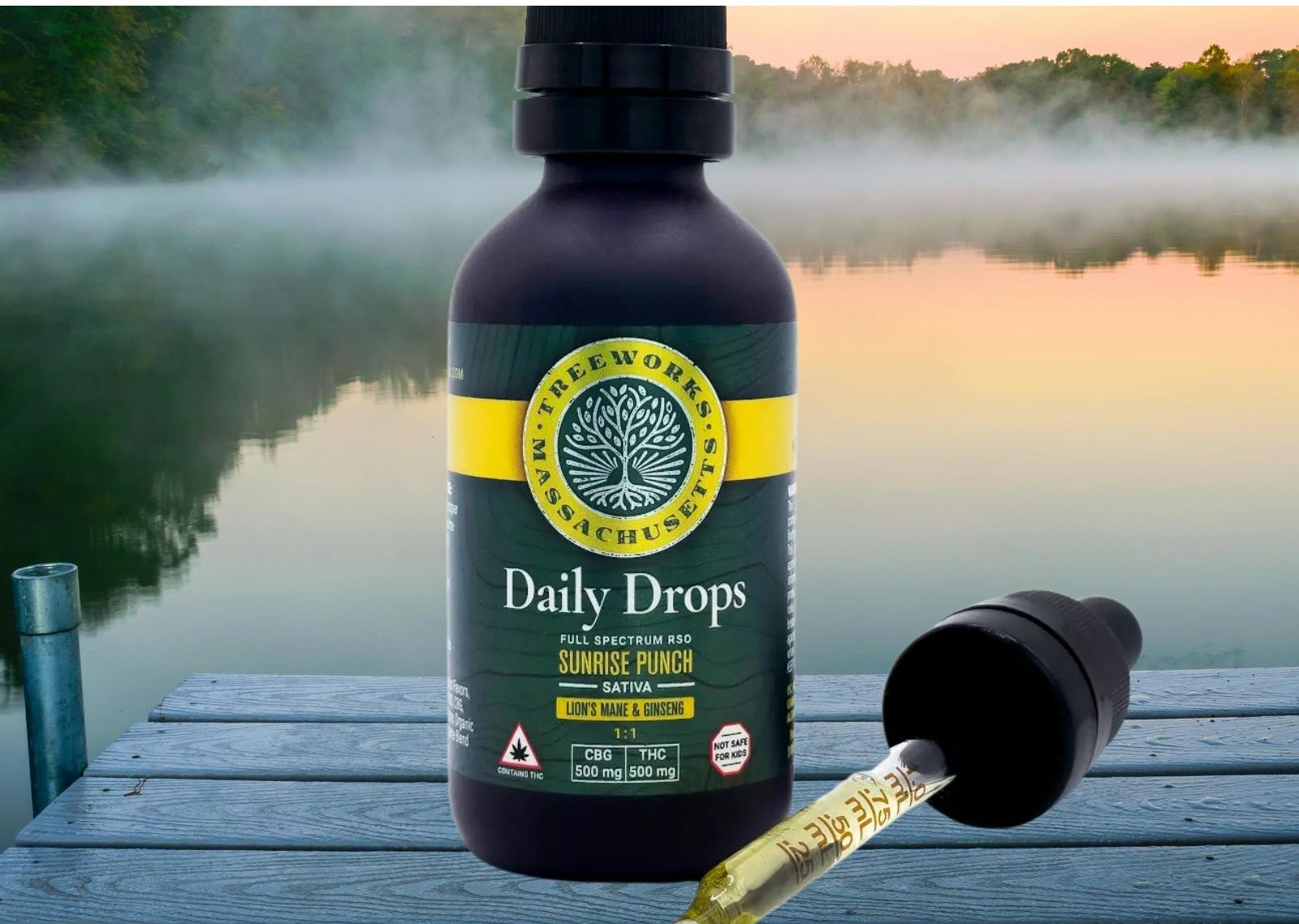 Photograph of product: Daily Drops 1:1 Tincture | 2000mg - Treeworks