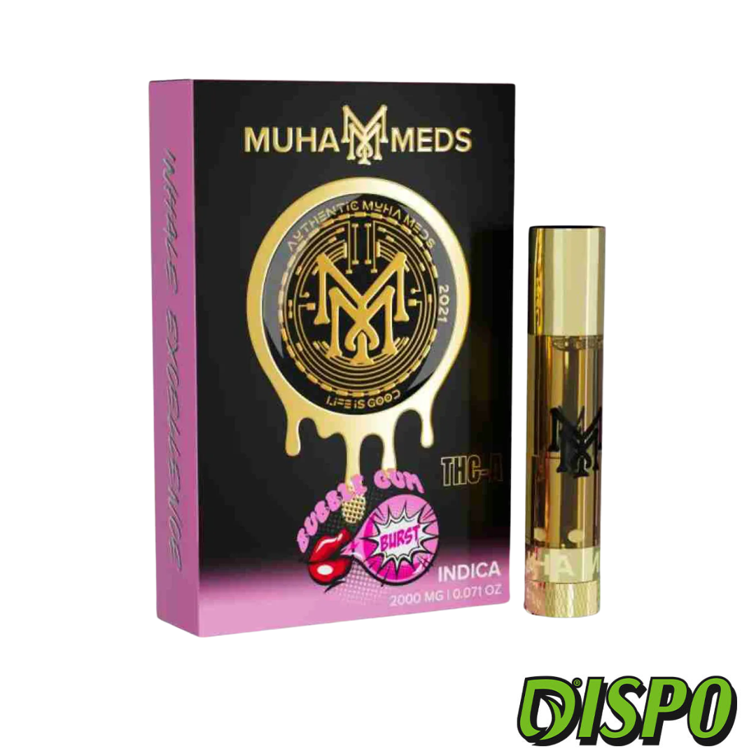 Photograph of product: Muha Meds - Bubble Gum Burst 2G Cartridge