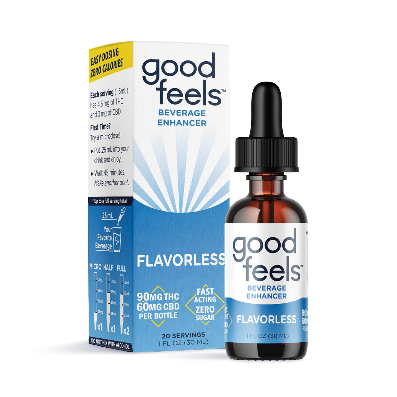 Photograph of product: Flavorless Beverage Enhancer 2:1 | 150mg - Good Feels