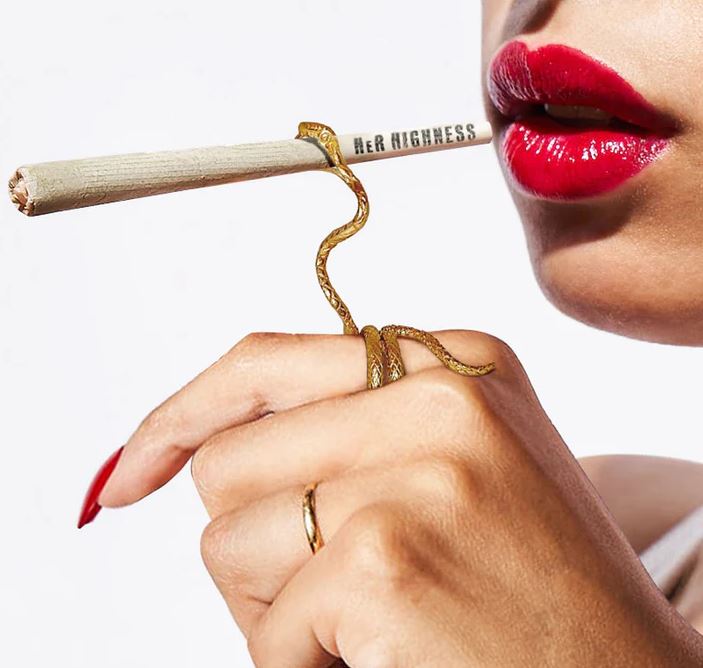 Photograph of product: Her Highness - Snake in the Grass Joint Holder Ring