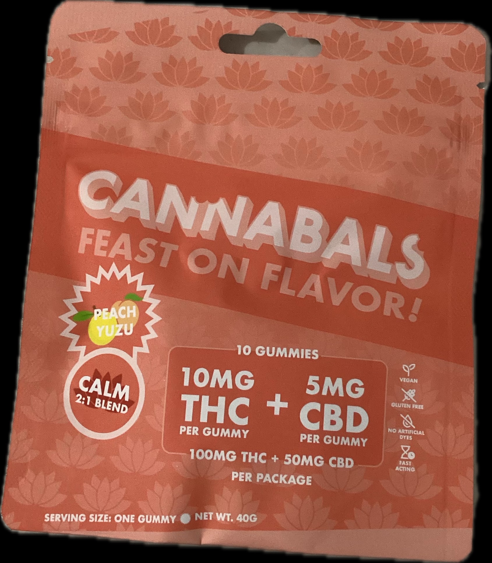 Photograph of product: Cannabals | Calm | Peach Yuzu | 100mg
