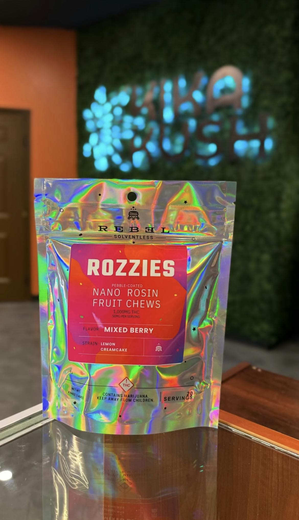 Photograph of product: Rebel - Rozzies - Mixed Berry - 1000mg