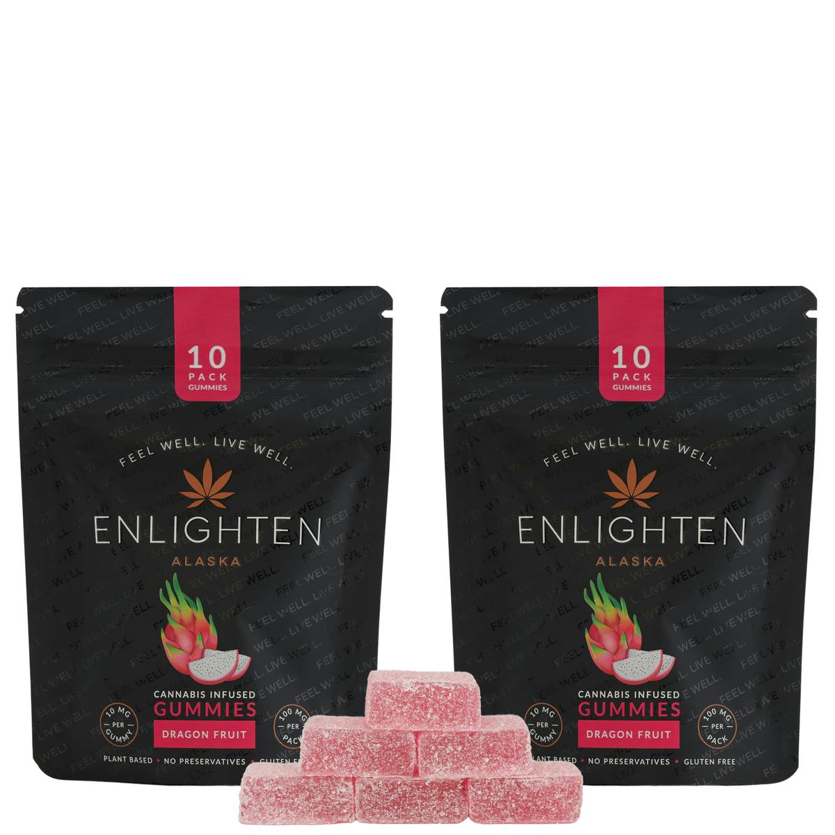 Photograph of product: Dragon Fruit Gummies 100mg 10 pack - Bargain Bites