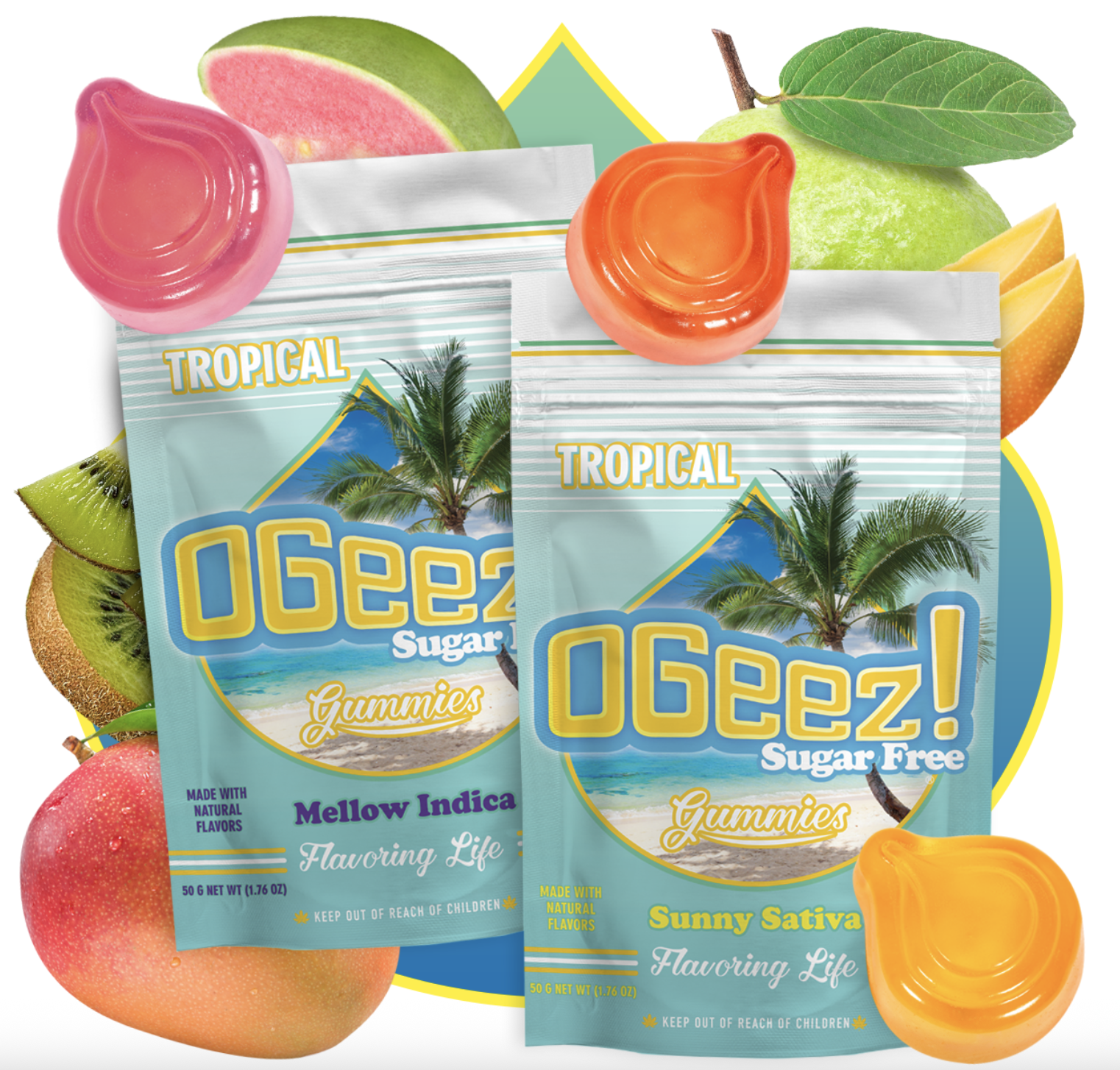 Photograph of product: Ogeez | 10pk Sugar Free Gummies | Mellow Oui'd | 100mg