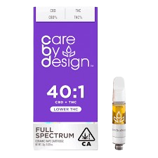 Photograph of product: Care By Design | 40:1 CBD + Lower TH-oui Full Spectrum Cartridge | 1g