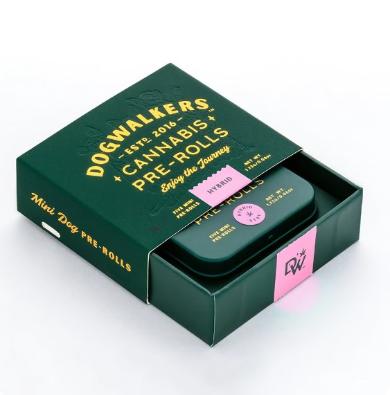 Photograph of product: 1.75g Oregon Trophy Mini Dog Pre-Roll 5pk