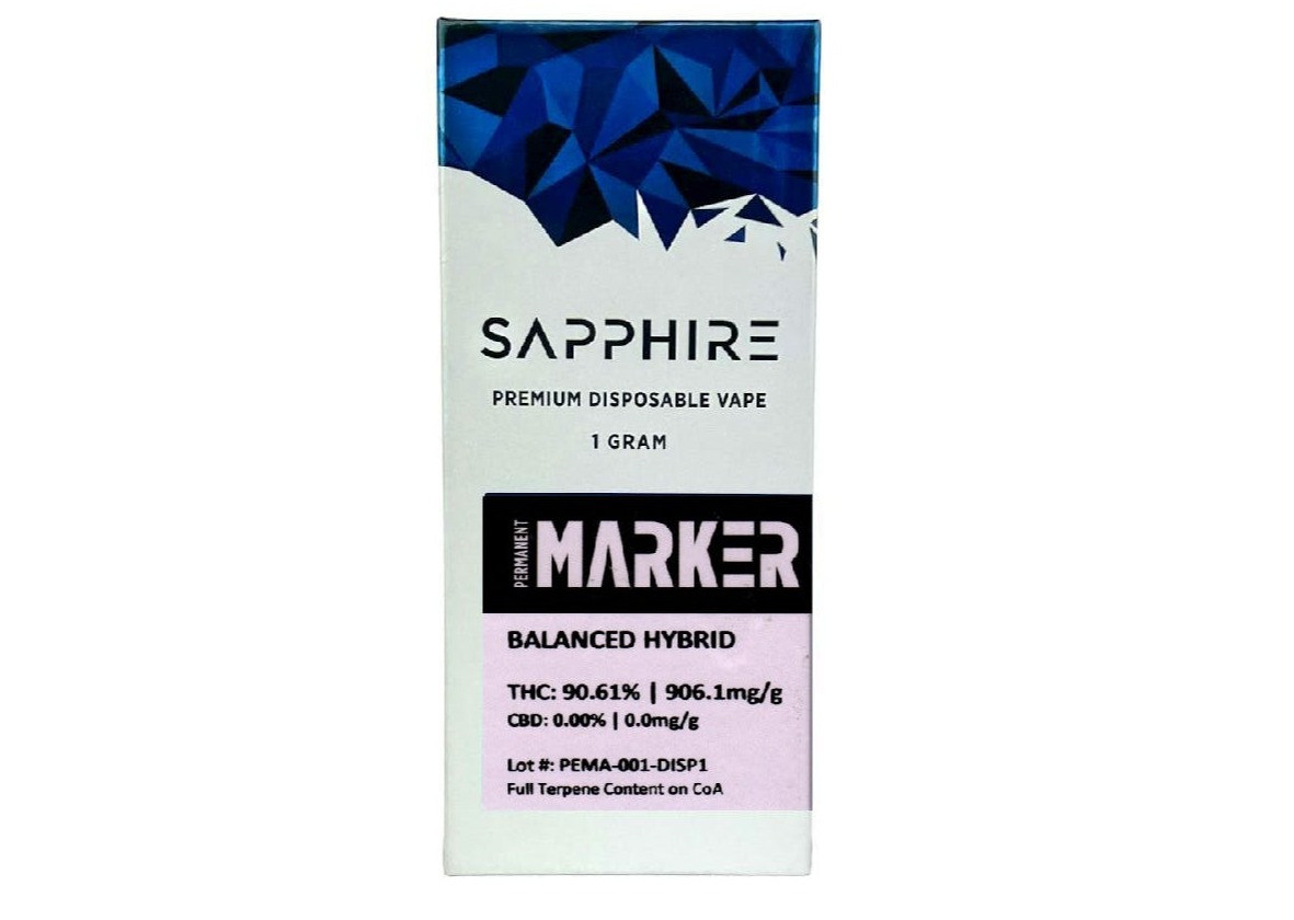 Photograph of product: Sapphire | Permanent Marker | Disposable | 1g