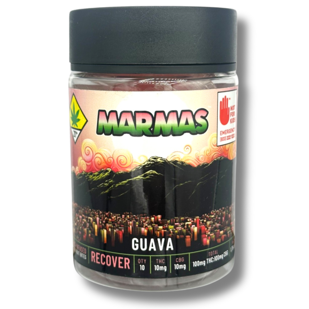 Photograph of product: Guava 1:1 CBG/TH-oui 10pk Edibles (Marmas)