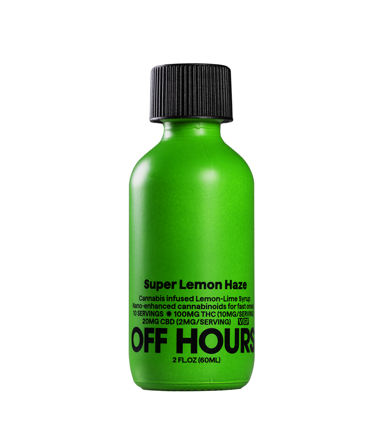 Photograph of product: Off Hours | Super Lemon Haze | TH-oui Syrup | Oui'd-Hybrid | 200mg
