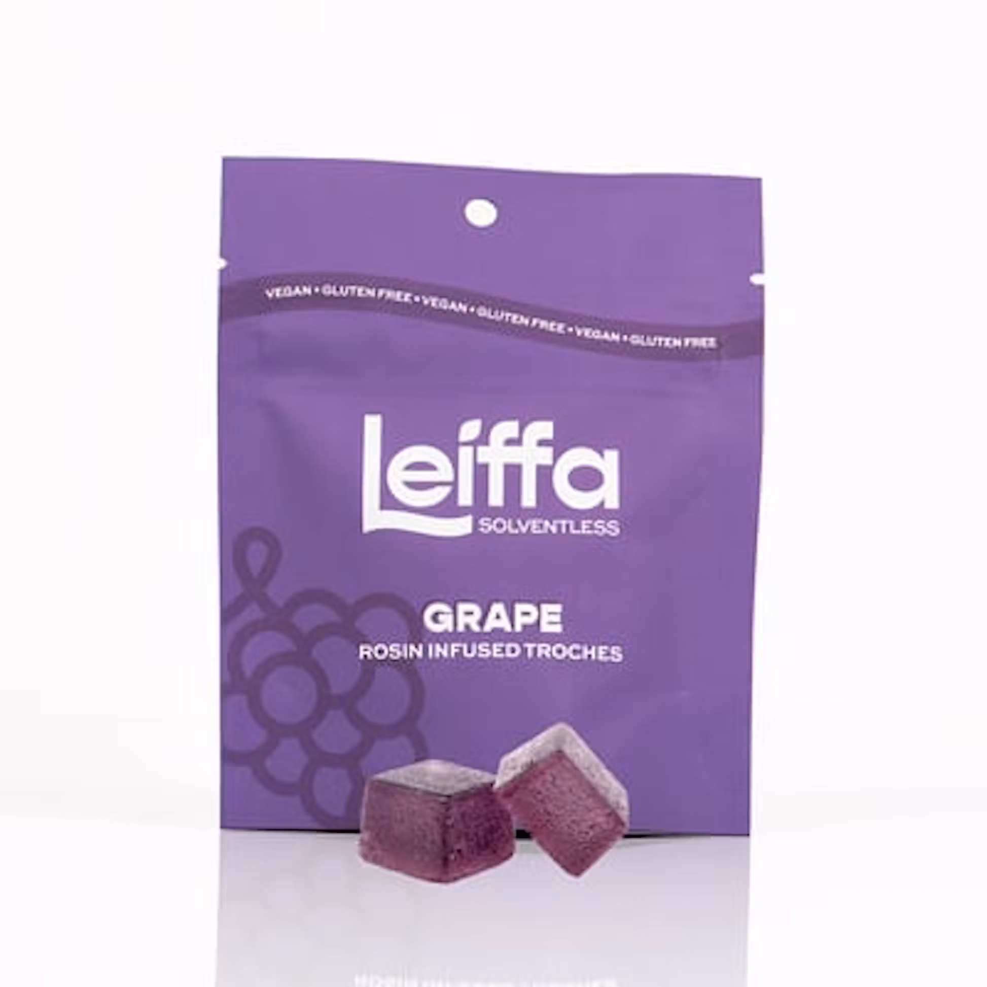 Photograph of product: Grape | 50mg Live Rosin Troches | 10pk