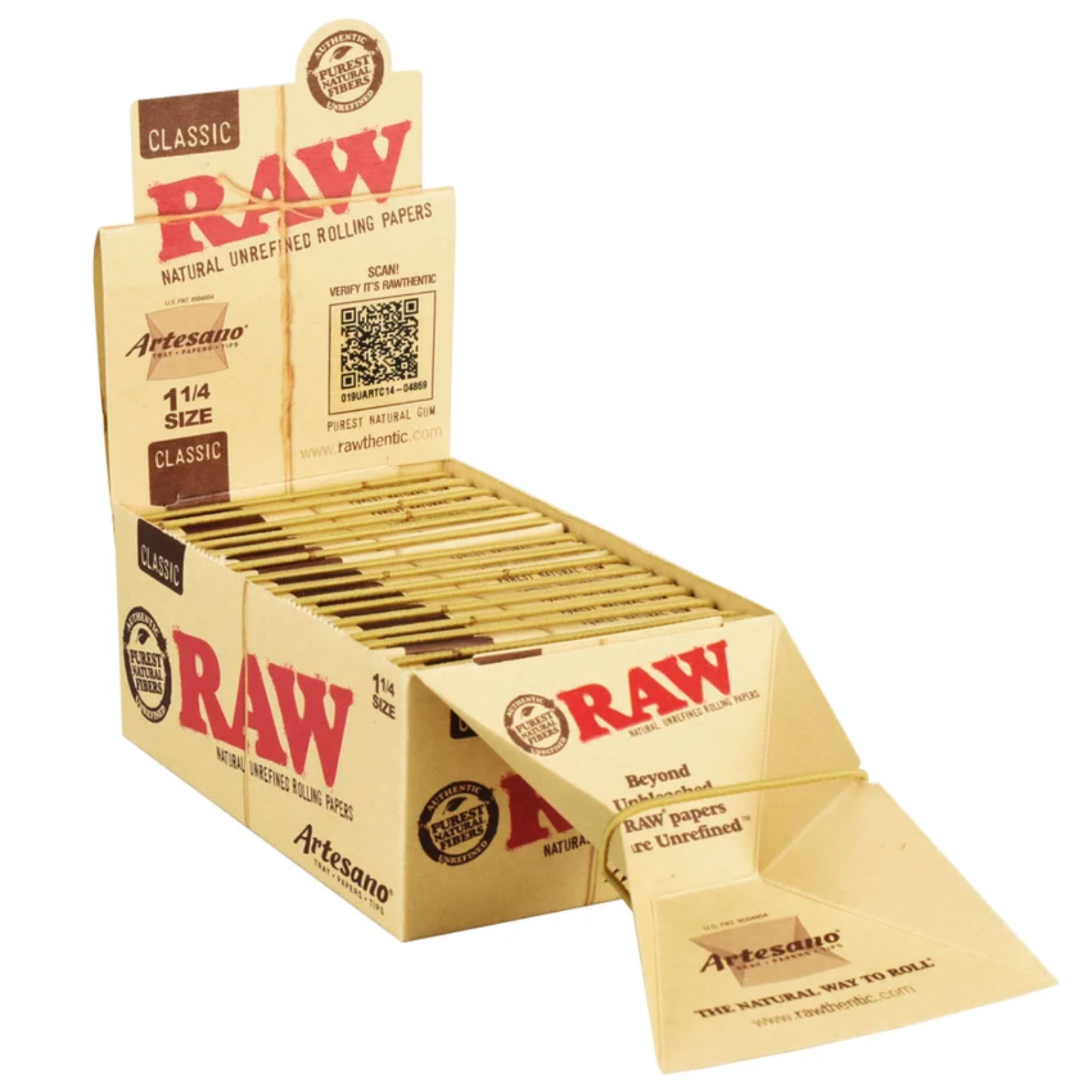 Photograph of product: Rolling Papers | 32ct Artesano King Slim | Raw