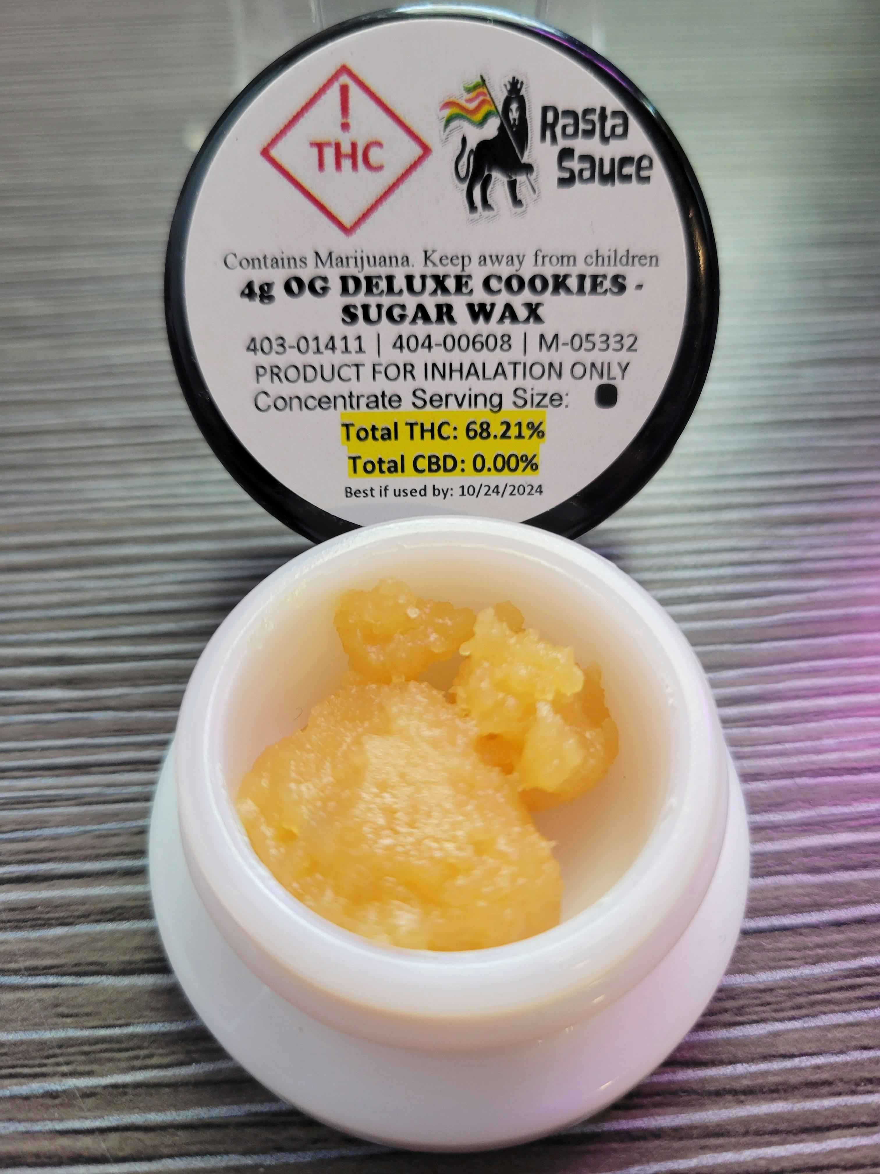 Photograph of product: 4g Bucket - OG Deluxe Cookies sugar wax