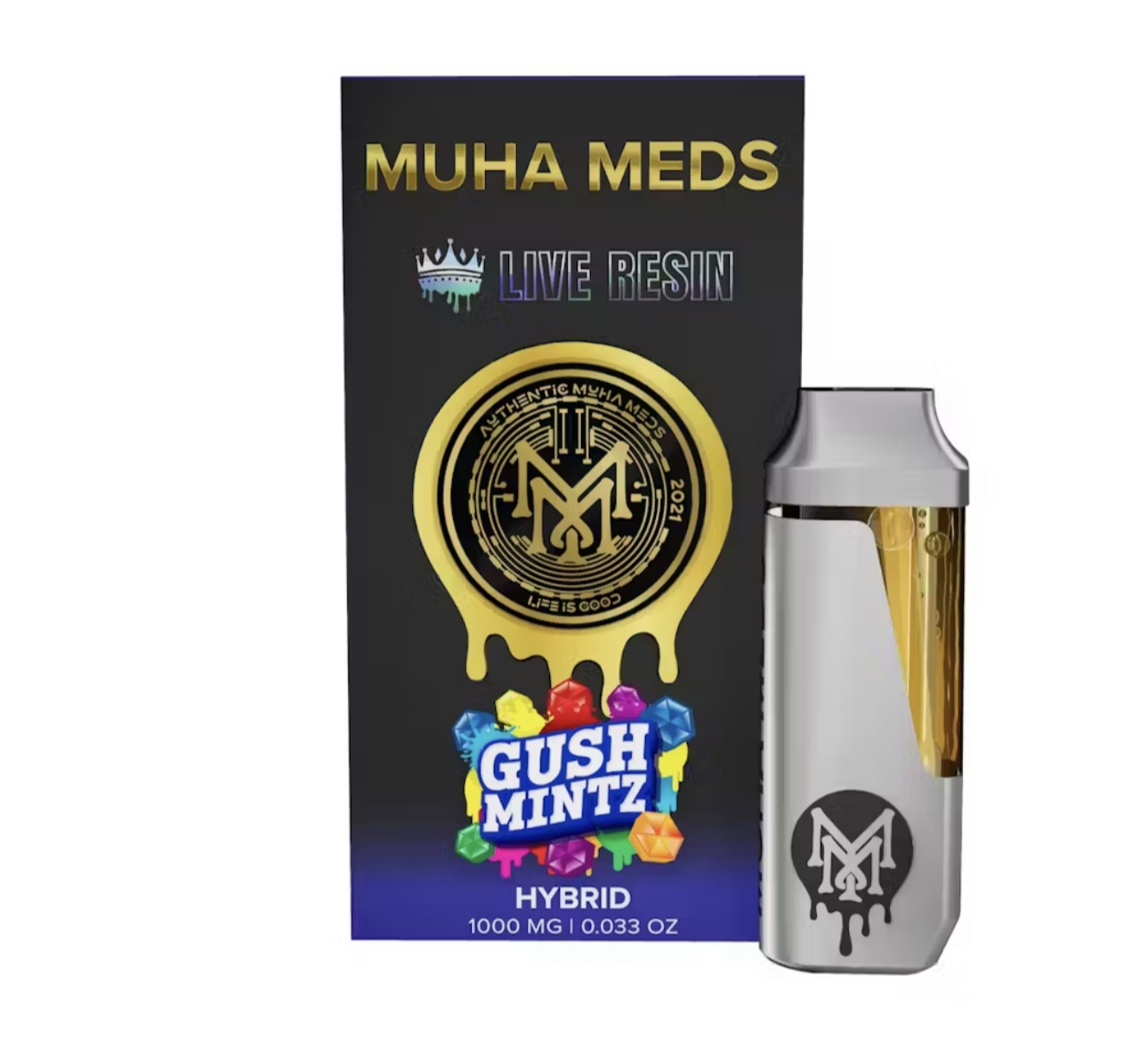 Photograph of product: AU Muha: Gush Mintz Live Resin Disposable