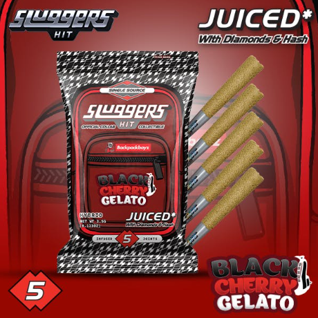 Photograph of product: Sluggers | Black Cherry Gelato Infused Prerolls   3.5 G   5 Pack