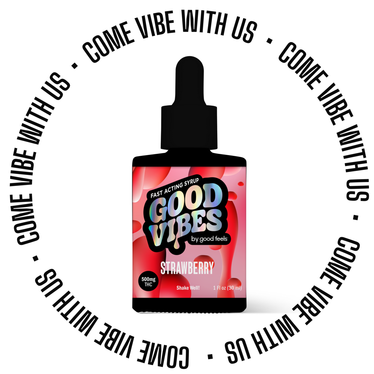 Photograph of product: Good Vibes | Strawberry Syrup 500mg