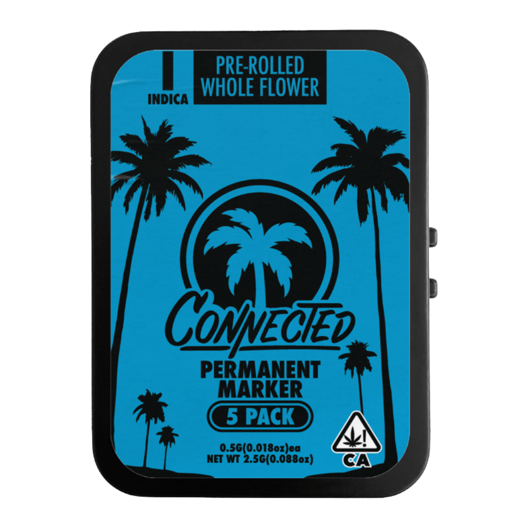 Photograph of product: Connected Oui'd Co - 2.5g - 5ct Pre Roll Pack - Permanent Marker