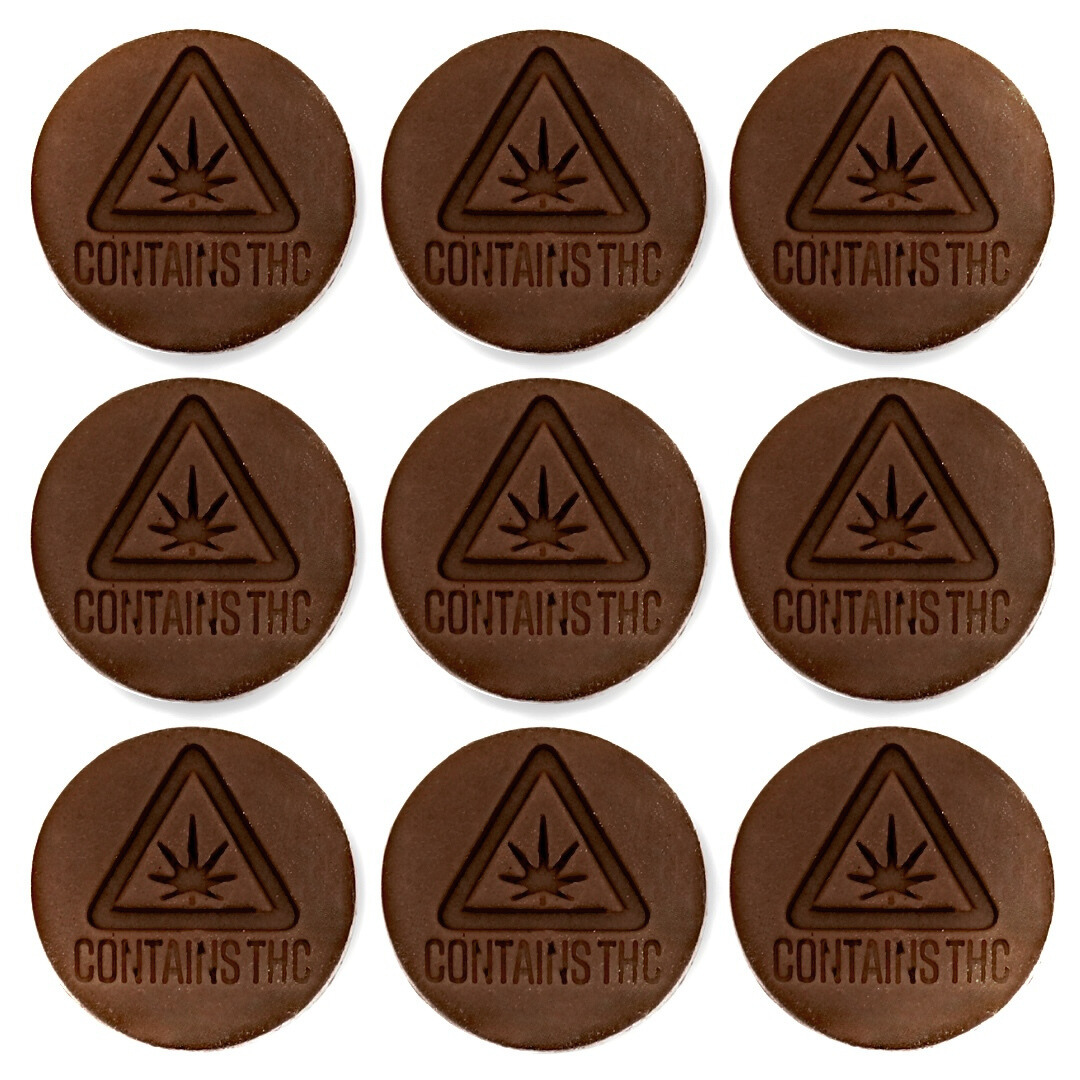 Photograph of product: Dark Chocolate Buttons (RSO) | 20 pack | 2.5mg