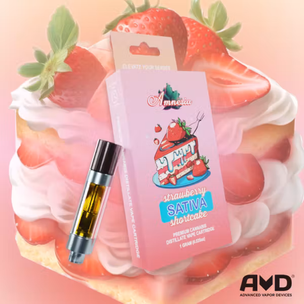 Photograph of product: Amnesia | Strawberry Shortcake | 1g | Cartridge