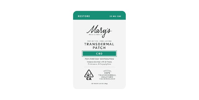 Photograph of product: Restore CBD Transdermal Patch 20mg - 