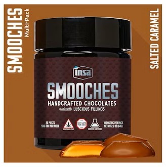 Photograph of product: Chocolate | Salted Caramel Smooches | 100mg | 20pk | INSA