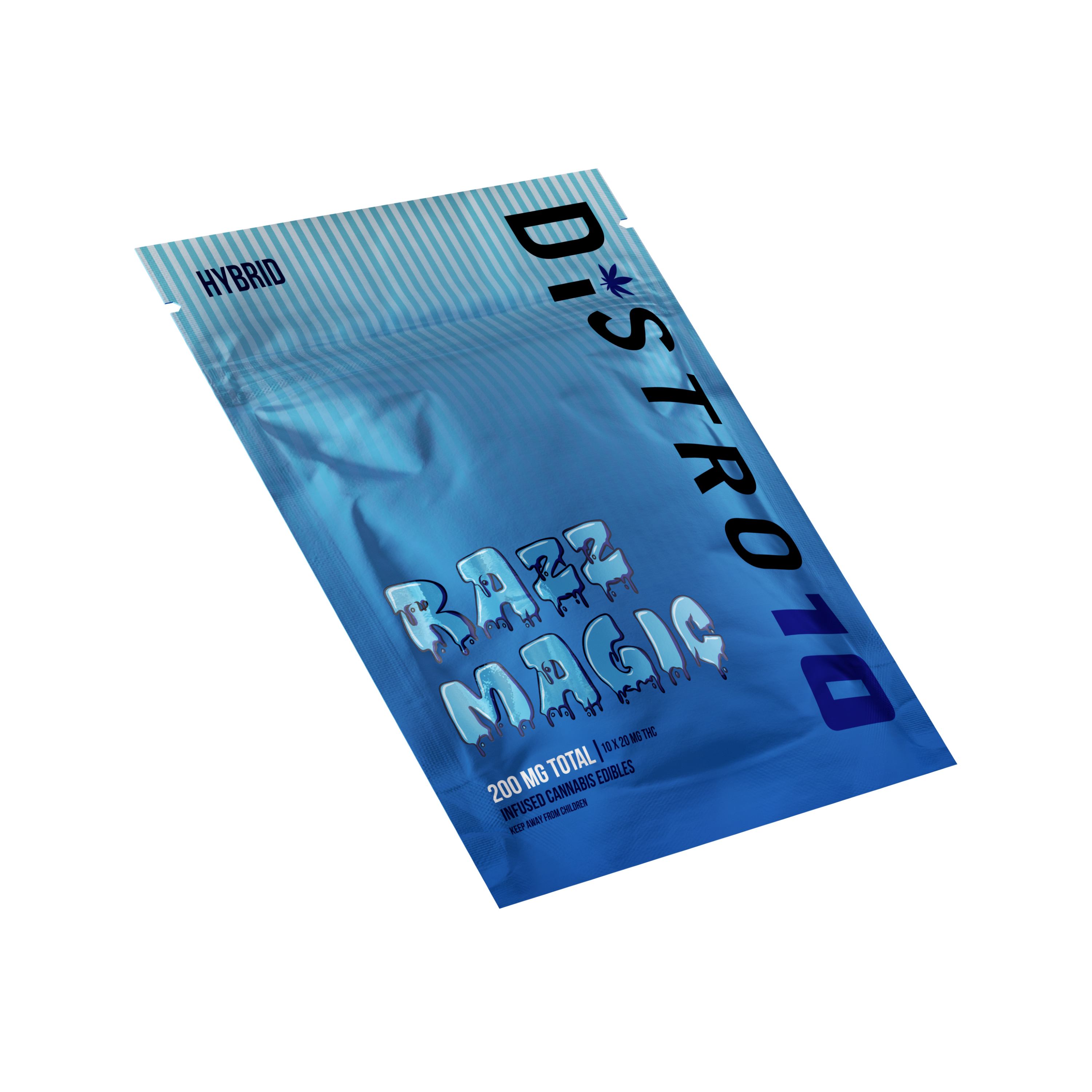 Photograph of product: Distro 10 | Razz Magic | Infused Gummies | 200mg | Hybrid