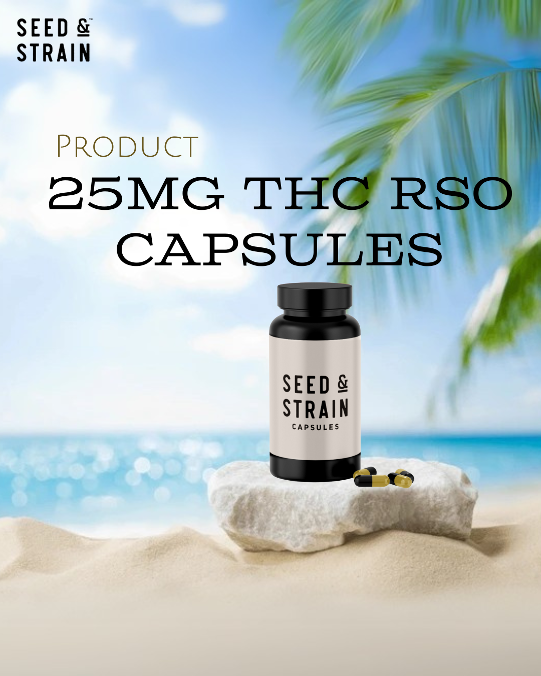 Photograph of product: SS Capsules - 25mg RSO TH-oui - 30 Count