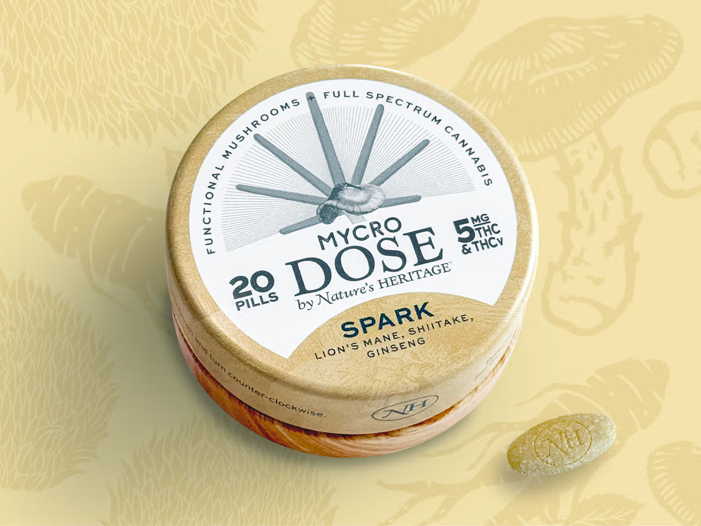 Photograph of product: Spark Mycro Dose 1:1 TH-oui:TH-ouiv (S/H) 100mg Capsules