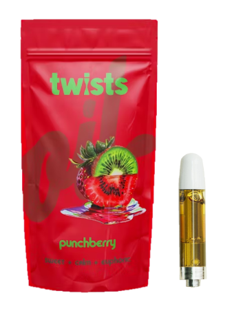 Photograph of product: Oil Twists Punchberry Cartridge 1000mg