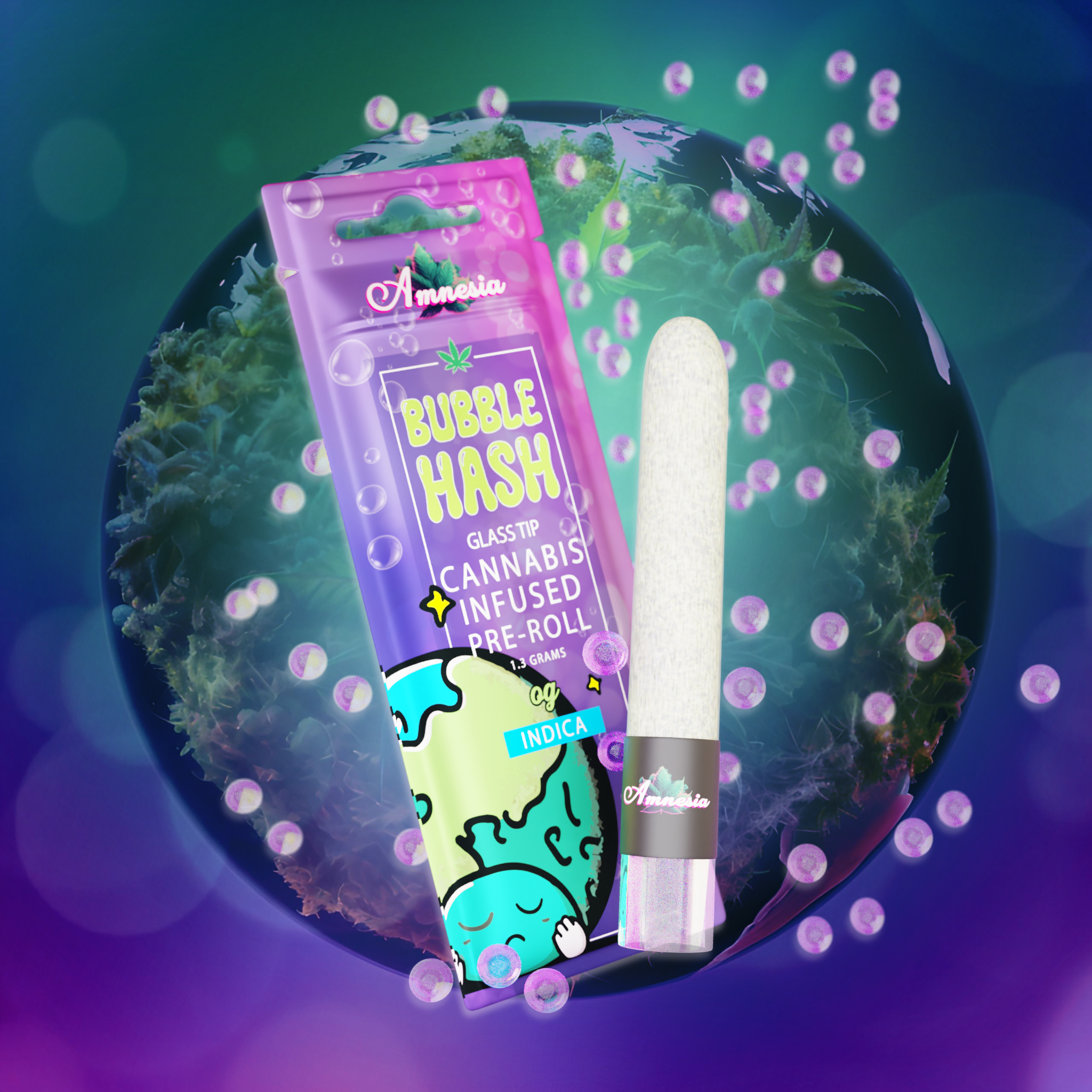 Photograph of product: Amnesia - OG Bubble au chocolat Infused Pre-Roll 1.3g