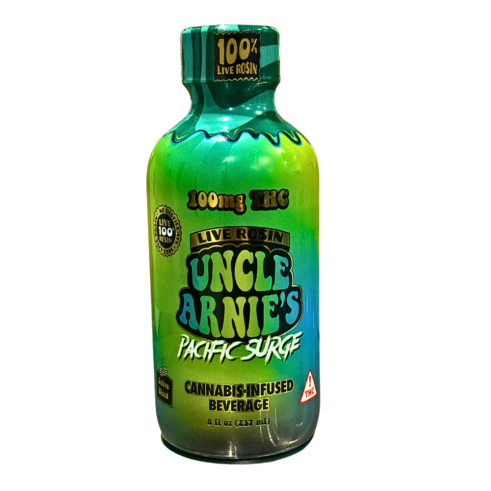 Photograph of product: UNCLE ARNIE'S Drink 100mg Live Rosin: Pacific Surge