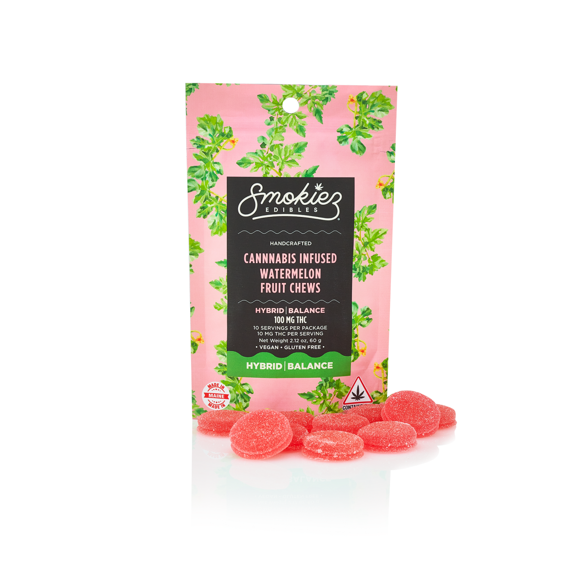Photograph of product: Smokiez - Watermelon Hybrid Fruit Chews - 100mg