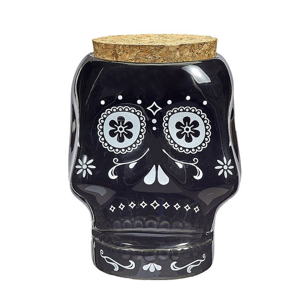 Photograph of product: Stash Jar | Ceramic | Skull (Black)
