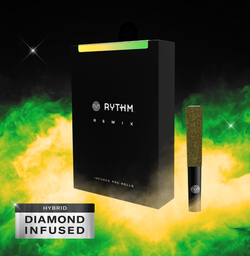 Photograph of product: GTI Rythm Remix Infused PreRolls - Pineapple Express (Hybrid) 2.5g 5pk