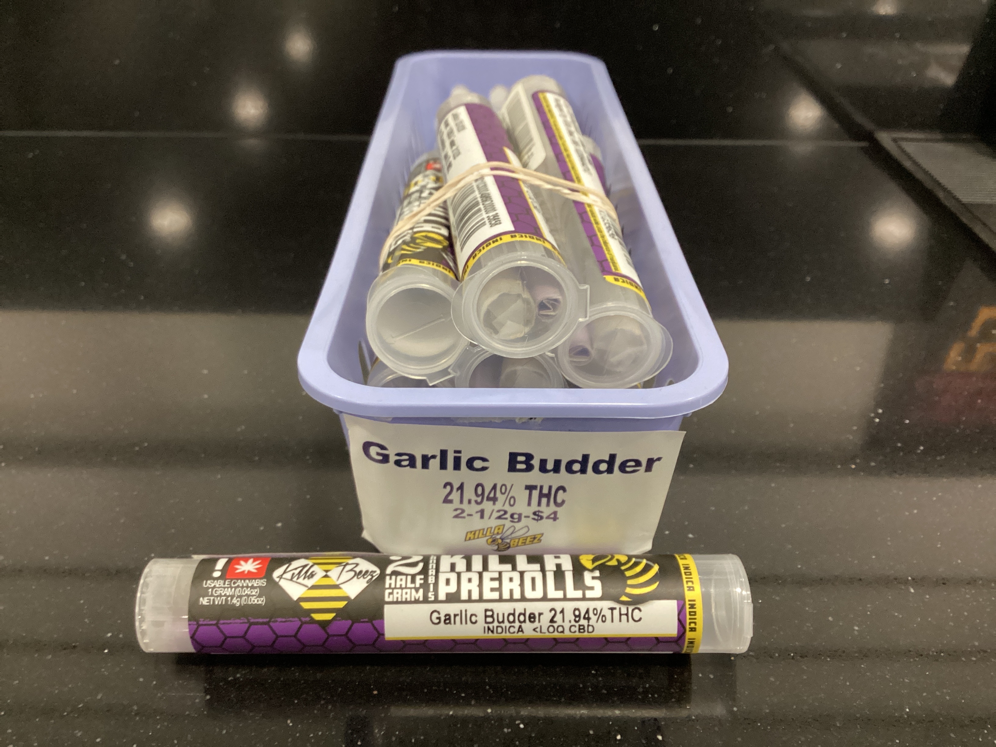 Photograph of product: Killa Beez 2- Garlic Budder Pre-Roll