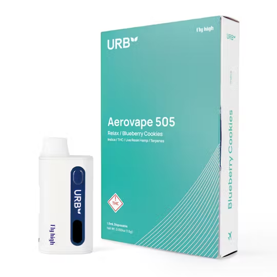 Photograph of product: URB - 1.5g AIO Aerovape 505 - Blueberry Cookies (I)