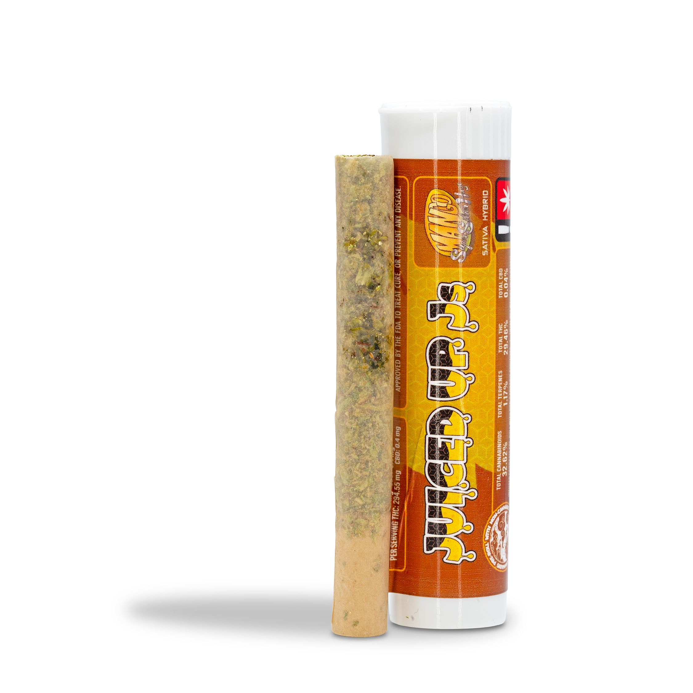 Photograph of product: White Label - Mango Super Silver Haze Flavored + Infused Pre-Roll